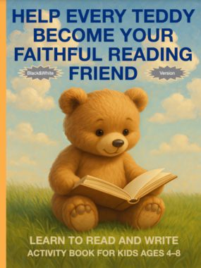 Help Every Teddy Become Your Faithful Reading Friend (Black & White)
